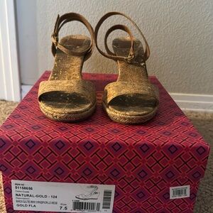 Corked Wedged Strappy Sandals